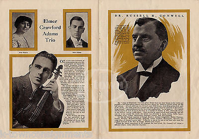 CHAUTAUQUA WEEK WESTFIELD PA ANTIQUE GRAPHIC ART MUSIC BANDS SOUVENIR PROGRAM - K-townConsignments