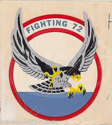 FIGHTING 72 VINTAGE US MILITARY BLUE HAWK FIGHTER SQUADRON DECAL - K-townConsignments