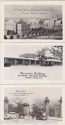 WWII US NAVAL TRAINING SCHOOL GREAT LAKES ILLINOIS HUNTER COLLEGE PHOTO CARDS - K-townConsignments