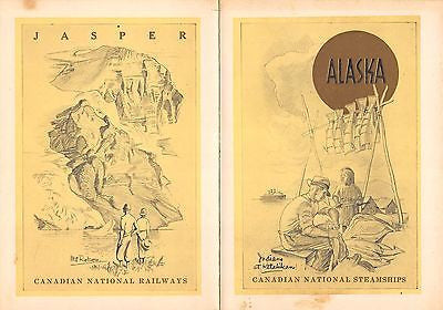 ALASKA INDIANS AT KETEPIKAN CANADIAN NATIONAL STEAMSHIPS ANTIQUE DINER MENU 1939 - K-townConsignments