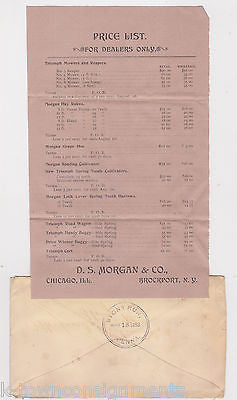 DS MORGAN TRIUMPH MOWERS REAPERS BROCKPORT NY ANTIQUE GRAPHIC ADVERTISING MAILER - K-townConsignments