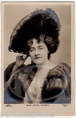 ETHEL SYDNEY FRENCH THEATRE STAGE ACTRESS ANTIQUE REAL PHOTO POSTCARD RPPC - K-townConsignments