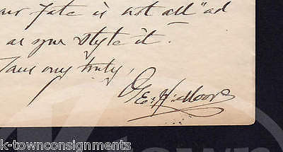 GEORGE E. H. MOORE LENOX LIBRARY HISTORIAN ANTIQUE AUTOGRAPH SIGNED LETTER 1886 - K-townConsignments