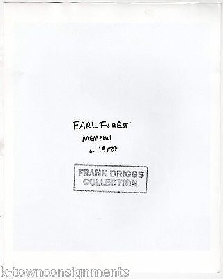 EARL FOREST MEMPHIS MUSIC SINGER VINTAGE FRANK DRIGGS COLLECTION MUSIC PHOTO (2) - K-townConsignments