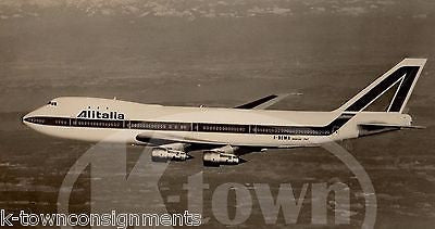 ALITALIA ITALIAN AIRLINES VINTAGE BOEING 747 AVIATION ADVERTISING PROMO PHOTO - K-townConsignments