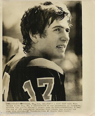 GEORGE ALLEN JR UNIVERSITY OF VIRGINIA VINTAGE NCAA FOOTBALL PRESS PHOTO - K-townConsignments