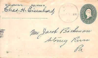 CHARLES EISENHARD OLEY PENNSYLVANIA FARMING ANTIQUE AUTOGRAPH SIGNED LETTER 1895 - K-townConsignments
