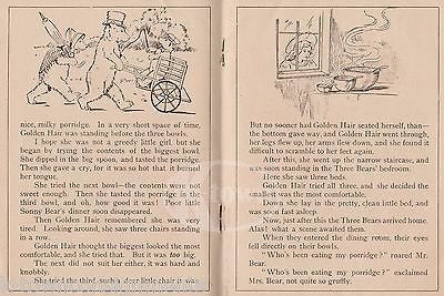 LITTLE GOLDEN HAIR GOLDILOCKS & THE THREE BEARS ANTIQUE ILLUSTRATED STORY BOOK - K-townConsignments