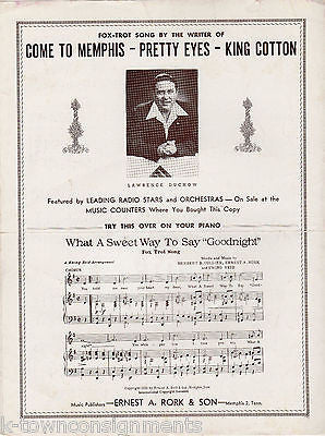 KING COTTON ELIZABETH McGEE MEMPHIS COTTON CARNIVAL VINTAGE SONG SHEET MUSIC - K-townConsignments