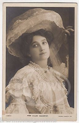 LILLAH McCARTHY THEATRE STAGE ACTRESS IN FINE DRESS REAL PHOTO POSTCARD RPPC - K-townConsignments