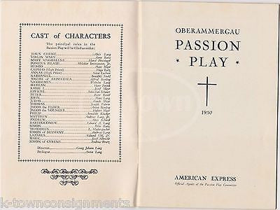 OBERAMMERGAU PASSION PLAY ANTIQUE AMERICAN EXPRESSADVERTISING THEATRE PLAYBILL - K-townConsignments