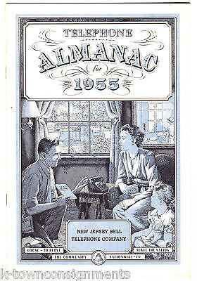 NEW JERSEY BELL TELEPHONE SYSTEMS VINTAGE GRAPHIC ADVERTISING TELEPHONE ALMANAC - K-townConsignments