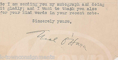 NEAL O'HARA AMERICAN NEWSPAPER COLUMNIST AUTHOT ANTIQUE AUTOGRAPH SIGNATURE 1924 - K-townConsignments