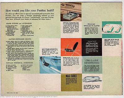 PONTIAC BONNEVILLE STAR CHIEF CATALINA VINTAGE GRAPHIC ADVERTISING SALES BOOKLET - K-townConsignments