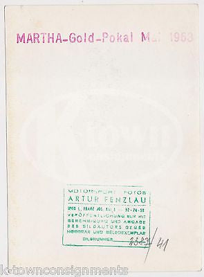 AUSTRIA GOLD CUP MOTORCYCLE RACING MARTHA #98 ORIGINAL ARTUR FENZLAU PHOTOS 1963 - K-townConsignments