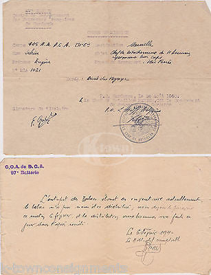 404 FRENCH ARTILLERY VINTAGE WWII HANDWRITTEN COMMUNICATIONS DOCUMENTS 1940 - K-townConsignments