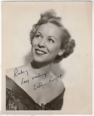 EVELYN KNIGHT STARDUSTERS MUSIC SINGER VINTAGE AUTOGRAPH SIGNED PROMO PHOTO - K-townConsignments