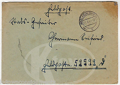 INGELHEIM GERMANY VINTAGE WWII GERMAN SOLDIER FELDPOST STAMPED LETTER 1944 - K-townConsignments