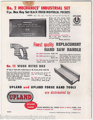 UPLAND FORGE INDUSTRIAL HEX KEYS WRENCH SAWS VINTAGE GRAPHIC ADVERTISING FLYER - K-townConsignments