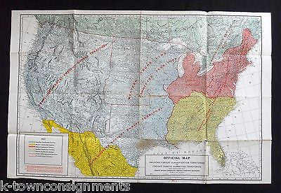 RAILROAD FREIGHT CLASSIFICATION TERRITORIES VINTAGE UNITED STATES TRAFFIC MAP - K-townConsignments