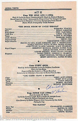 CHARLOTTE D'AMBROSE THE KING & I ACTRESS AUTOGRAPH SIGNED THEATRE PLAYBILL PAGE - K-townConsignments
