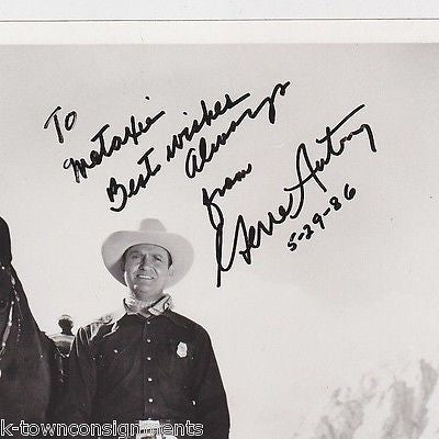 GENE AUTRY COWBOY ACTOR BASEBALL TEAM OWNER VINTAGE AUTOGRAPH SIGNED PROMO PHOTO - K-townConsignments