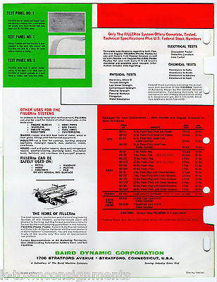 FILLERITE AUTOBODY PLASTIC PUTTY CAR REPAIR VINTAGE GRAPHIC ADVERTISING FLYER - K-townConsignments