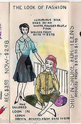 ADDIS COMPANY SYRACUSE NEW YORK VINTAGE INK & WATERCOLOR CLOTHING ADVERTISING - K-townConsignments