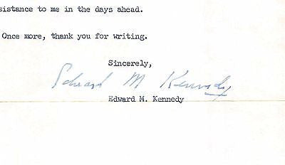 TED KENNEDY AUTOGRAPH SIGNED CRYPTIC LETTER FROM GERMAN NASA BOEING MAN 1969 - K-townConsignments