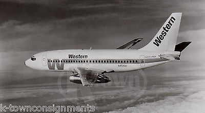 WESTERN AIRLINES BOEING 737 N4530W IN FLIGHT VINTAGE AVIATION PROMO PHOTO 1968 - K-townConsignments