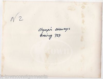 OLYMPIC AIRWAYS BOEING 737 AIRPLANE VINTAGE ADVERTISING PROMO PHOTOGRAPH - K-townConsignments
