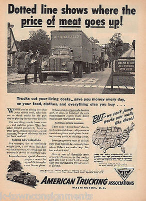 AMERICAN TRUCKING ASSOCIATION VINTAGE GRAPHIC MAGAZINE ADVERTISING PRINT 1941 - K-townConsignments