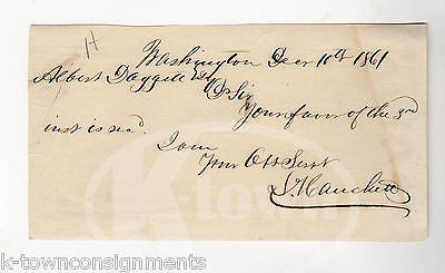 LUTHER HANCHETT WISCONSIN CIVIL WAR CONGRESSMAN ANTIQUE AUTOGRAPH SIGNED NOTE - K-townConsignments