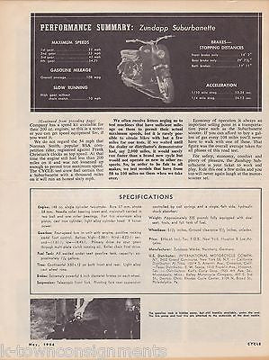 ZUNDAPP SUBURBANETTE SCOOTER VINTAGE GRAPHIC MOTORCYCLE ADVERTISING SALES FLYER - K-townConsignments