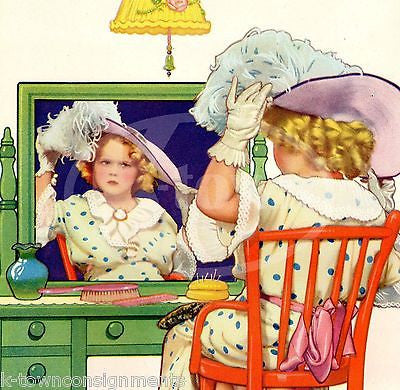 SHIRLEY TEMPLE CUTE CHILD ACTOR PLAYING DRESS UP VINTAGE GRAPHIC POSTER PRINT - K-townConsignments