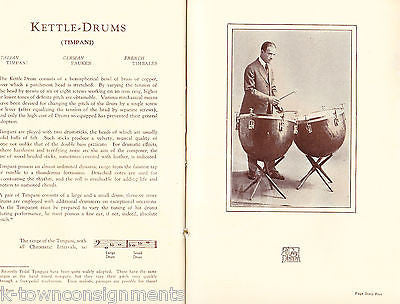 INSTRUMENTS OF MODERN SYMPHONY ORCHESTRA & BAND ANTIQUE MUSICIANS GUIDE BOOK '30 - K-townConsignments