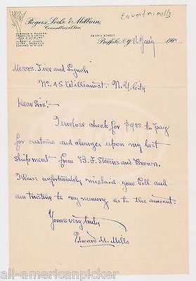 EDWARD M. MILLS TEDDY ROOSEVELT ATTORNEY PAN AMERICAN EXPOSITION SIGNED LETTER - K-townConsignments