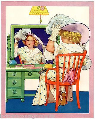 SHIRLEY TEMPLE CUTE CHILD ACTOR PLAYING DRESS UP VINTAGE GRAPHIC POSTER PRINT - K-townConsignments