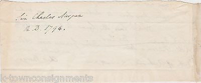 SIR CHARLES MORGAN 2ND BARONET WELSH POLITICIAN ANTIQUE AUTOGRAPH SIGNED NOTE - K-townConsignments