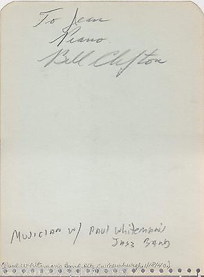 PAUL WHITEMAN BIG BAND MUSICIANS 3 VINTAGE AUTOGRAPH SIGNATURES PAGES 1940 - K-townConsignments