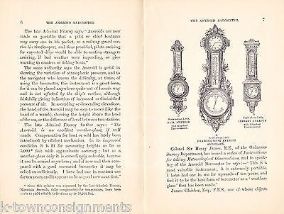 ANEROID BAROMETER ANTIQUE METEOROLOGICAL SOCIETY ILLUSTRATED GUIDE BOOK 1866 - K-townConsignments