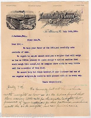 CORNISH CURTIS GREENE DAIRY WISCONSIN ANTIQUE GRAPHIC ENGRAVING STATIONERY 1896 - K-townConsignments