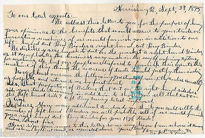 P. T. BARNUM CIRUS QUOTE ANTIQUE PHILADELPHIA FARM EQUIPMENT ADVERTISING FLYER - K-townConsignments