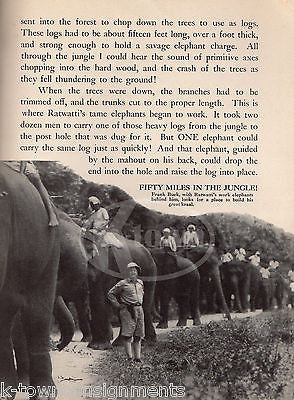 FRANK BUCK CAPTURING WILD ELEPHANTS OLD AFRICAN BIG GAME HUNTING BOOK 1934 - K-townConsignments