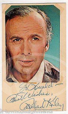 RICHARD KILEY MAN OF LA MANCHA STAGE & TV ACTOR VINTAGE AUTOGRAPH SIGNED CARD - K-townConsignments