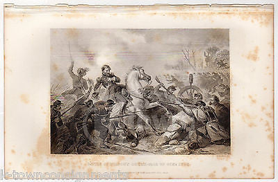 WILLIAMS CREEK GEN LYON CIVIL WAR BATTLE ANTIQUE GRAPHIC ENGRAVING PRINT 1863 - K-townConsignments