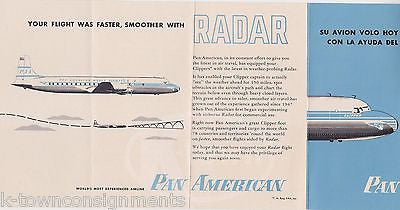 PAN AMERICAN AIRWAYS CLIPPER AIRLINERS VINTAGE PAA GRAPHIC ADVERTISING FLYER - K-townConsignments