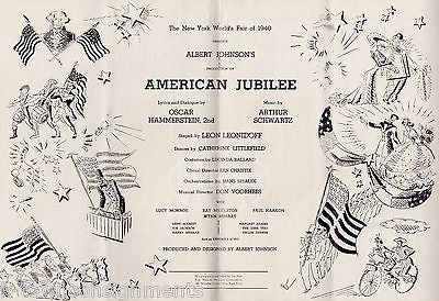 NEW YORK WORLD'S FAIR AMERICAN JUBILEE VINTAGE GRAPHIC ILLUSTRATED PROGRAM 1940 - K-townConsignments