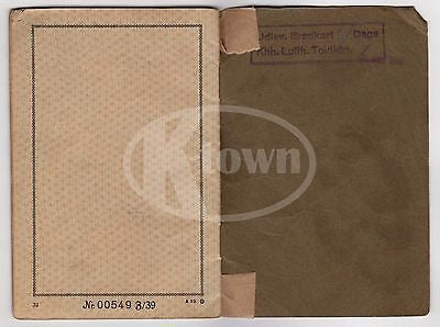 WWII CANCELED GERMAN PASSPORT W/ MANY TRAVEL STAMPS ITALY BERLIN REISEPASS 1939 - K-townConsignments