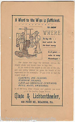 Glase & Lichtenthaeler Department Store Reading PA Antique Graphic Advertising - K-townConsignments